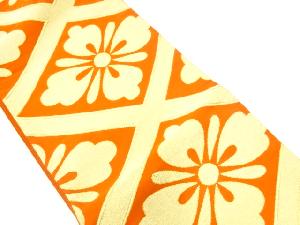 アンティーク　襷に花菱模様織出し袋帯（着用可）